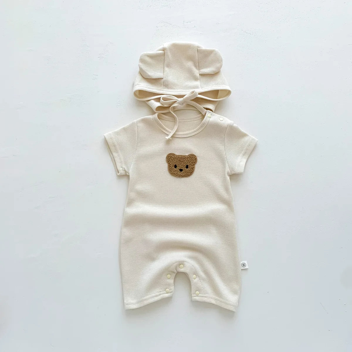 Baby Bear Patch Romper Set