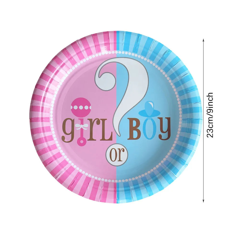 Gender Reveal Party Tableware Set