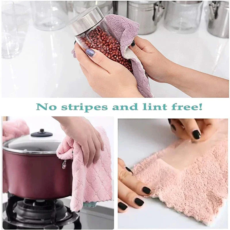 Microfiber Kitchen Cleaning Towels - Absorbent & Non-Stick