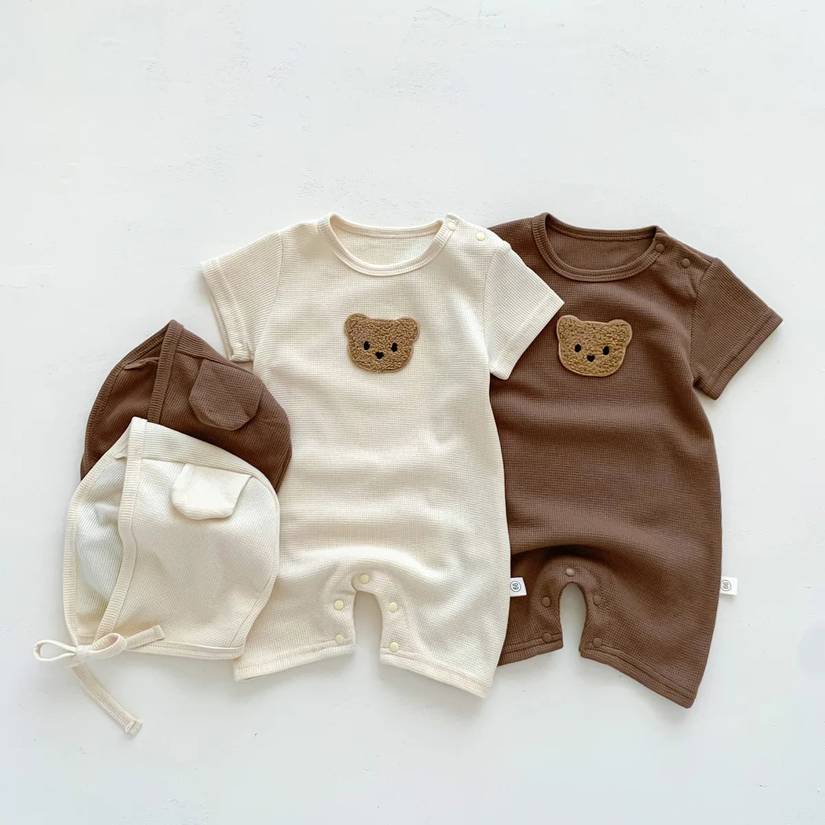 Baby Bear Patch Romper Set