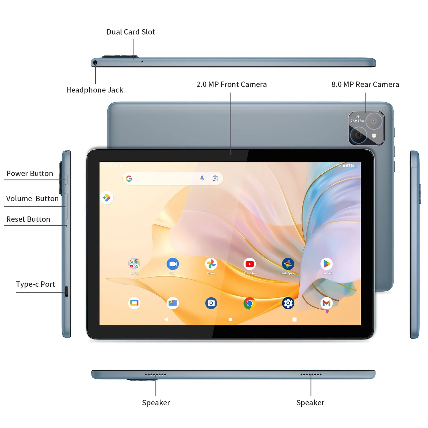 PRITOM TAB11 Android 14 Tablet