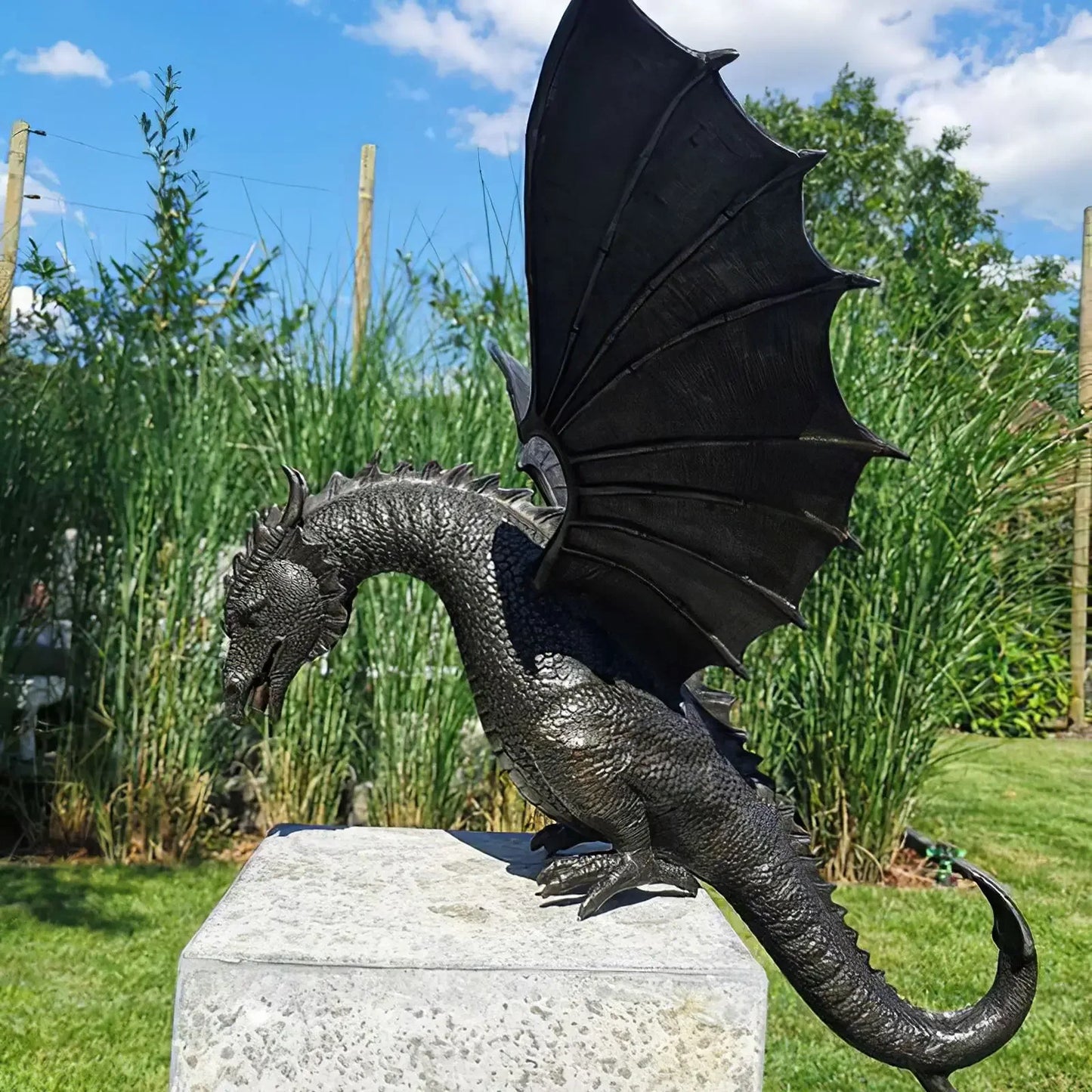 Gothic Dragon Resin Water Fountain