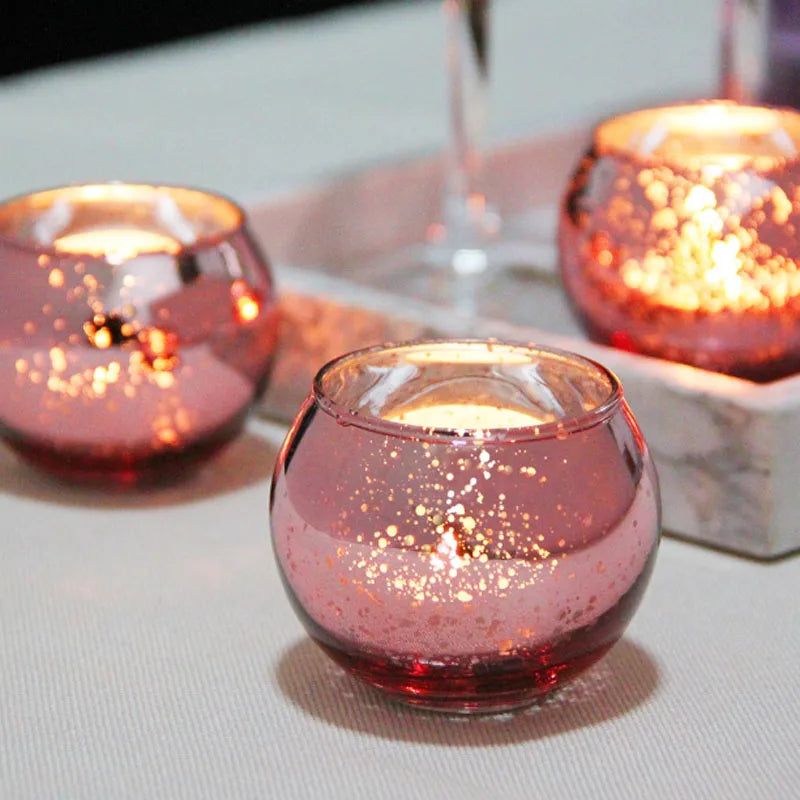 Mercury Glass Candle Holders Home Décor