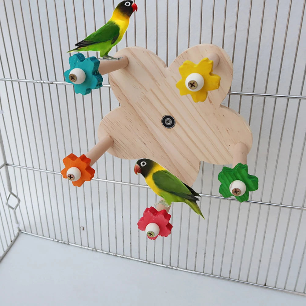 Wooden Parrots Ferris Wheel Toy