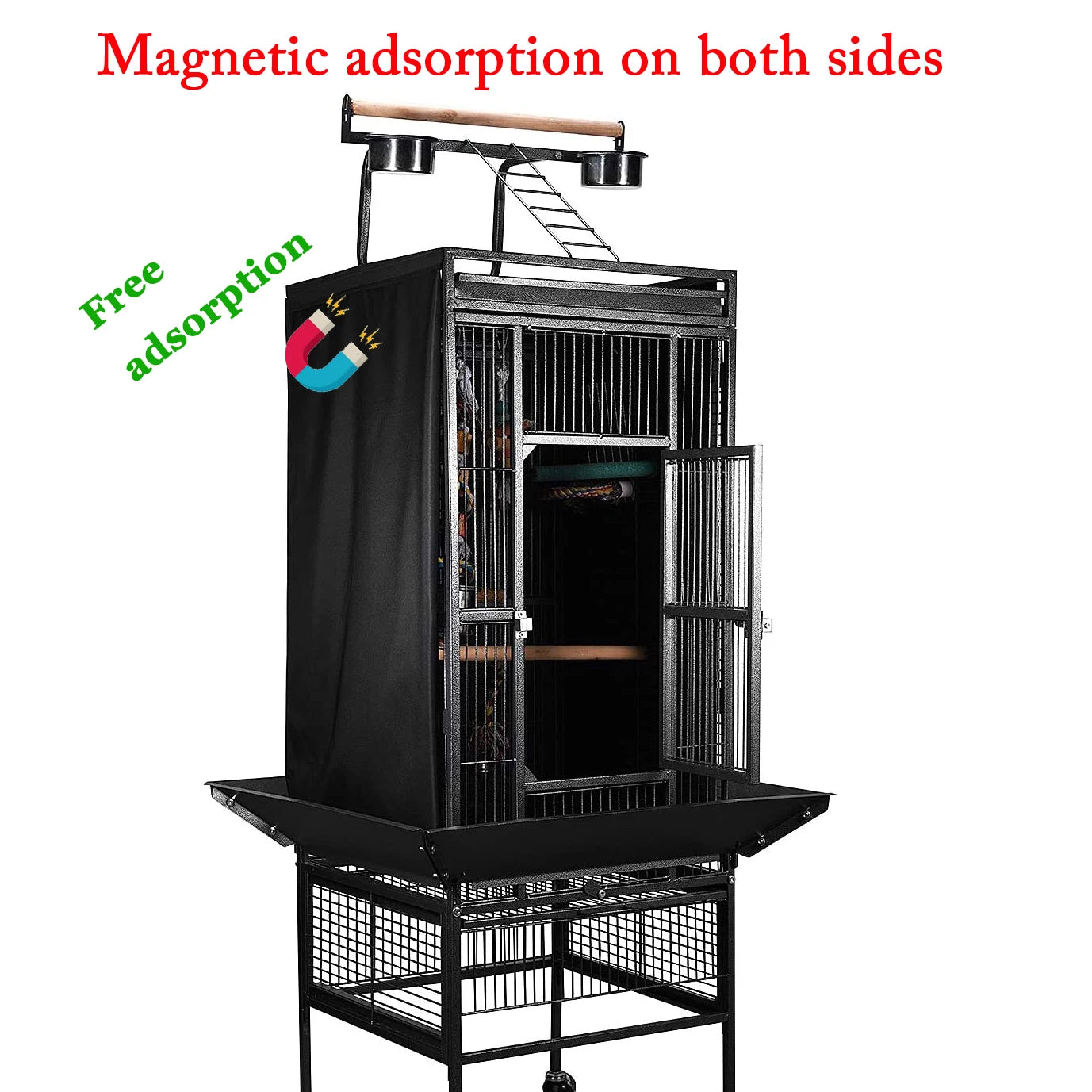 Large Universal Black Bird Cage Cover