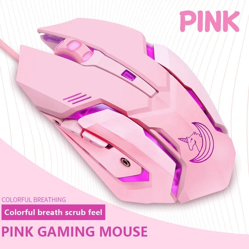 Silent Wired Computer Mouse LED