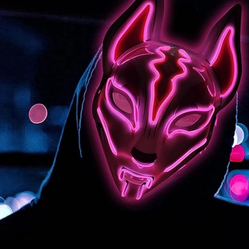 LED Light Up Fox Halloween Mask