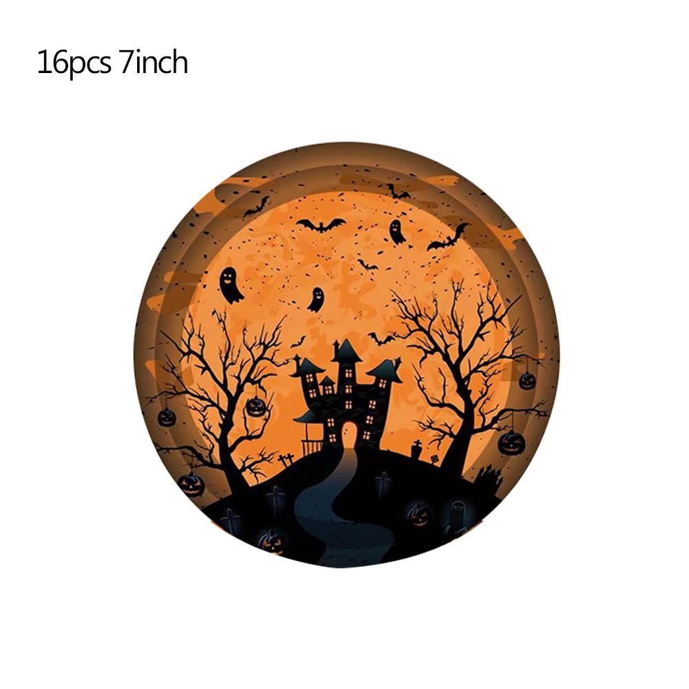 Halloween Cartoon Party Tableware Set