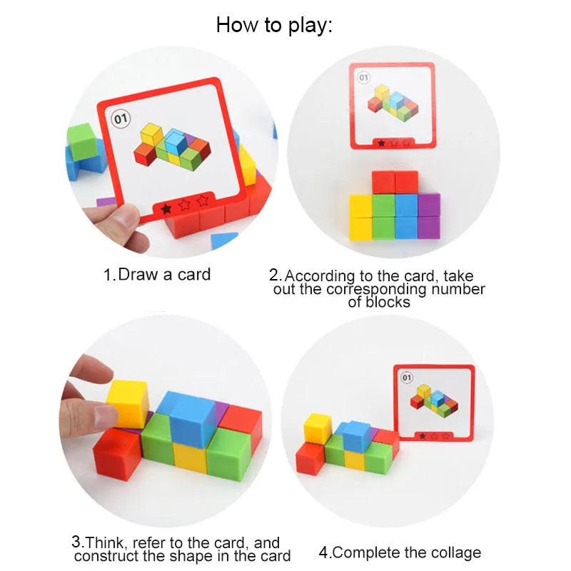 Montessori Rainbow Block Puzzle Toy