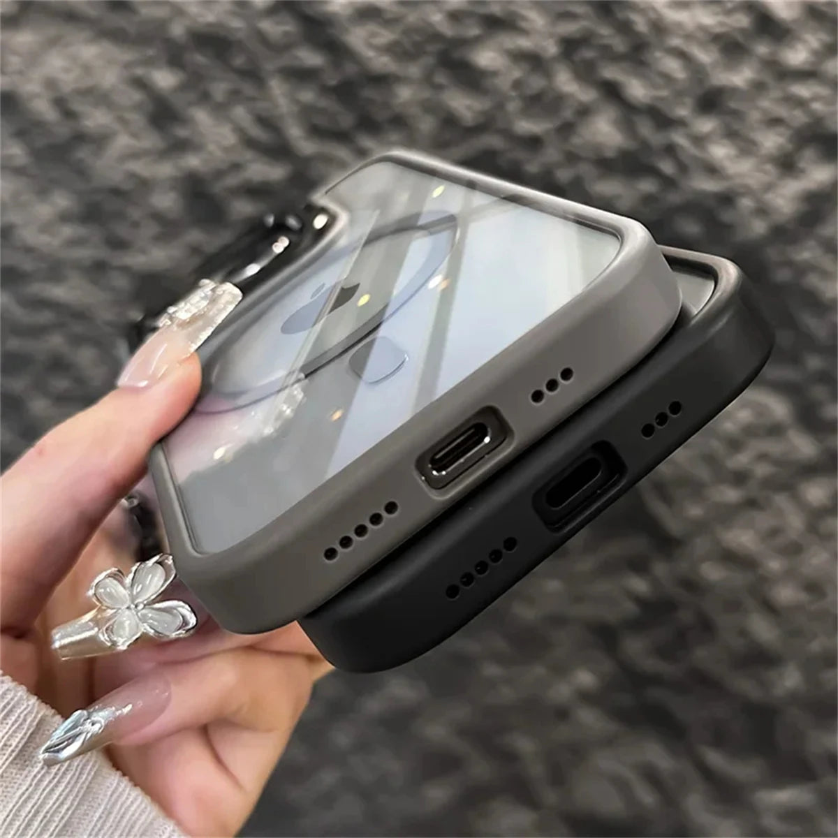 Luxury Magnetic Phone Case with Glass Lens Protection