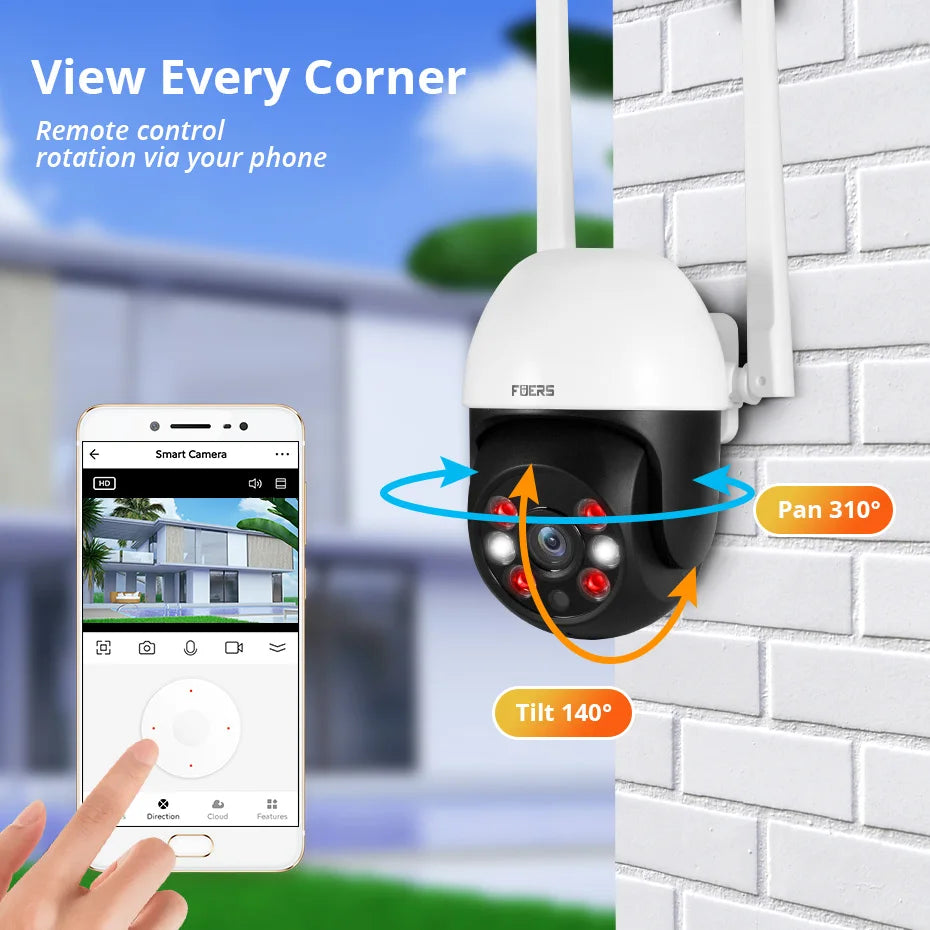 Fuers 5MP 8MP 10MP Outdoor Security Camera