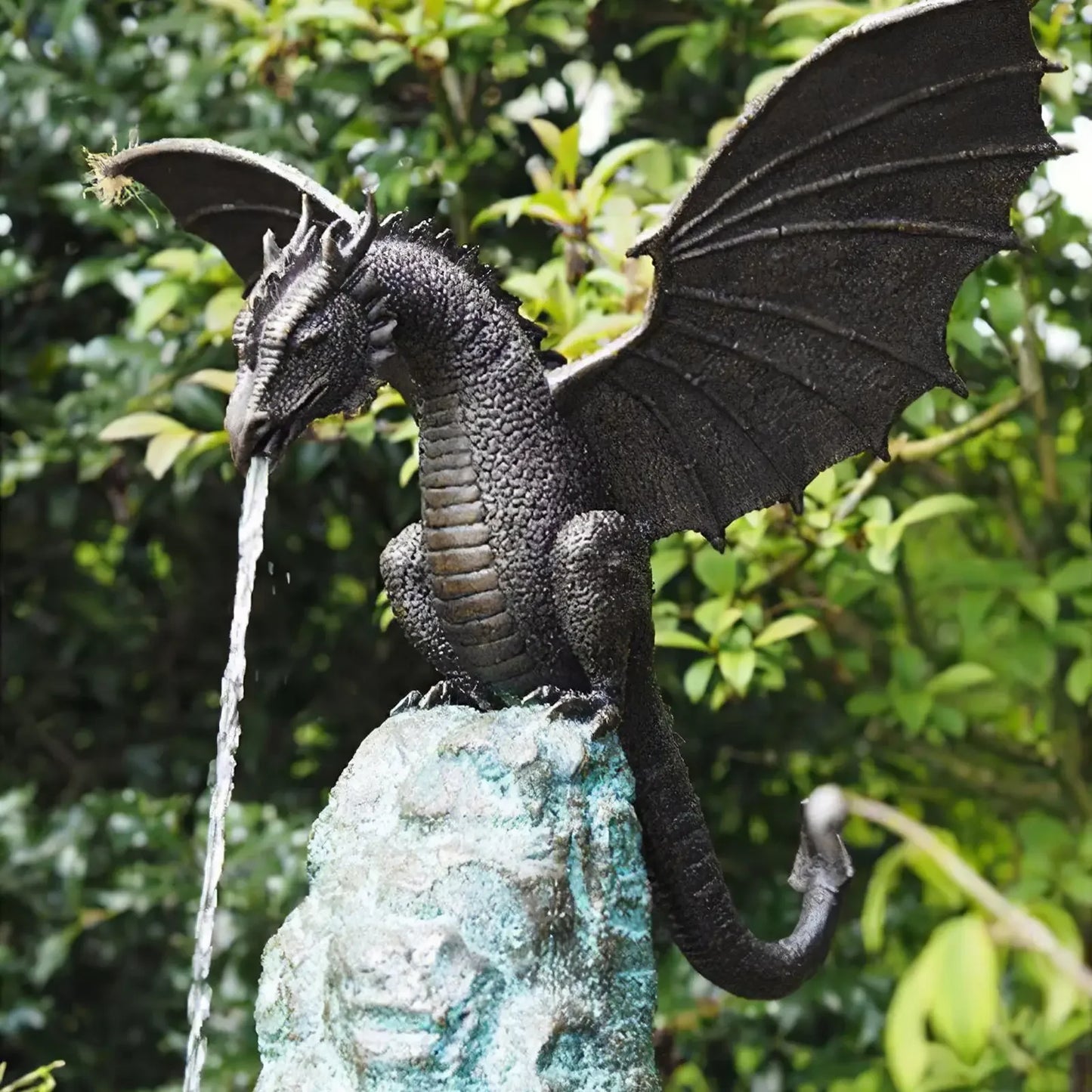 Gothic Dragon Resin Water Fountain