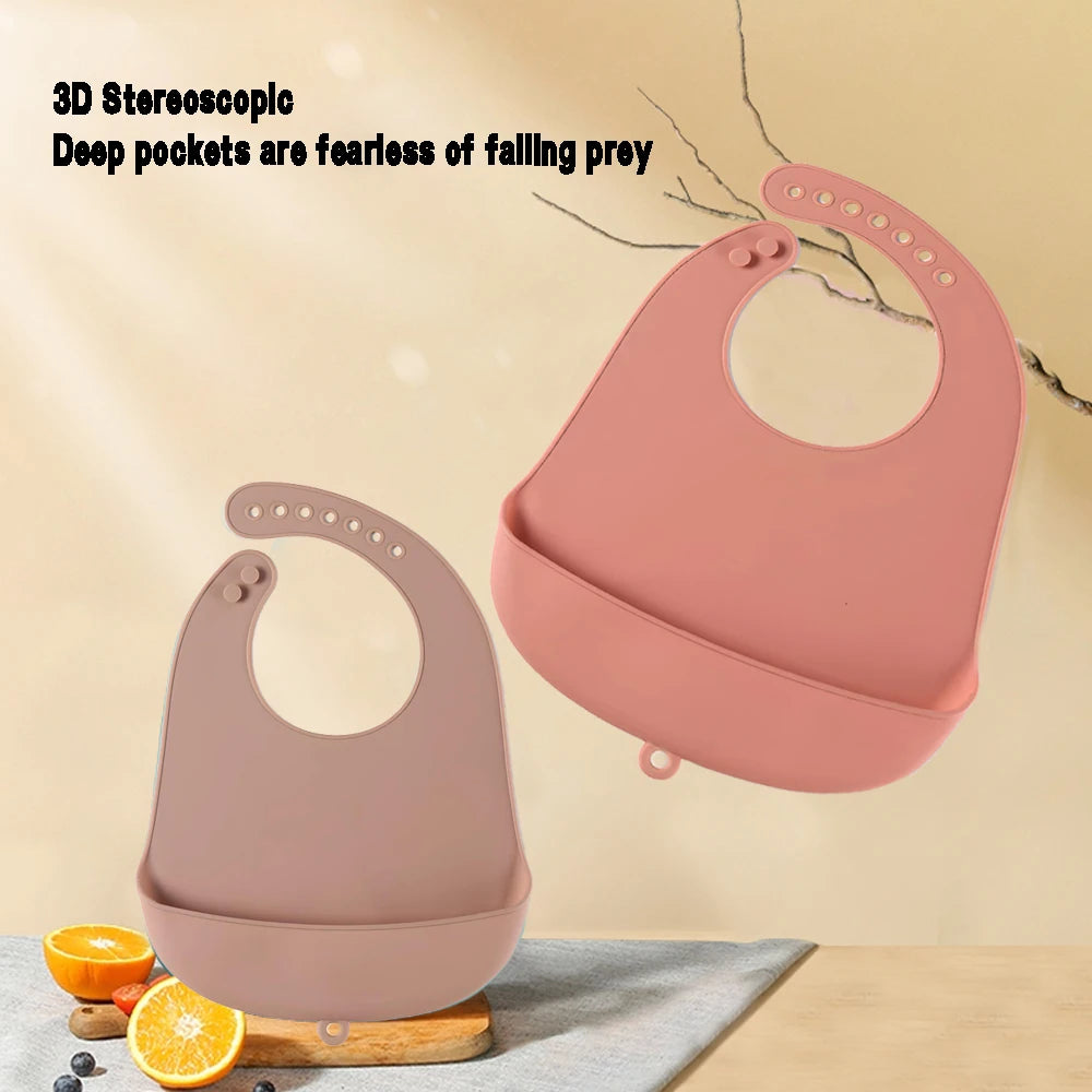 Easy Clean Silicone Baby Bibs - BPA Free