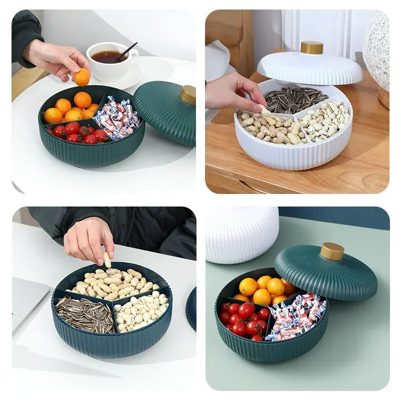 4-Compartment Food Platter with Lid