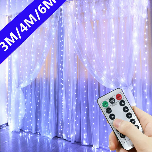 Christmas LED Curtain String Lights