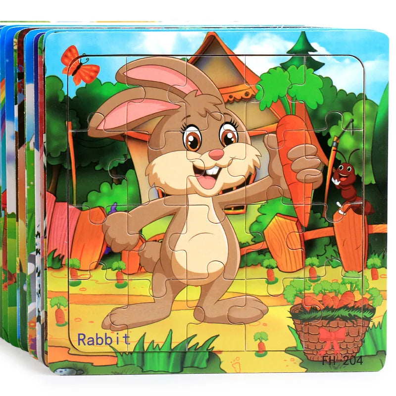 Educational Cartoon Animal Puzzle