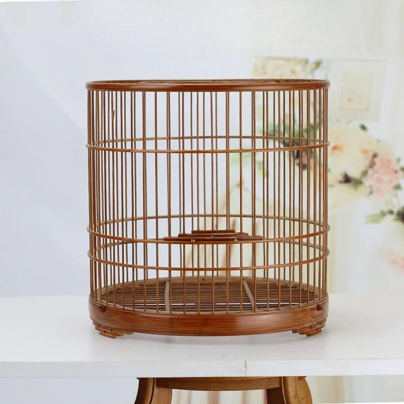 Outdoor Bird Aviary Cage with Bamboo Stand