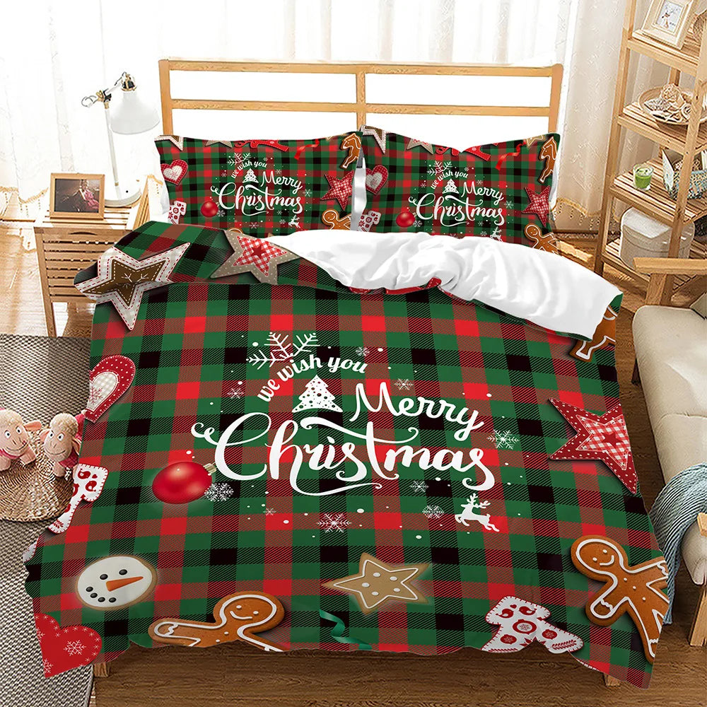 Luxury Christmas Bedding Set - Kids Cartoon Theme