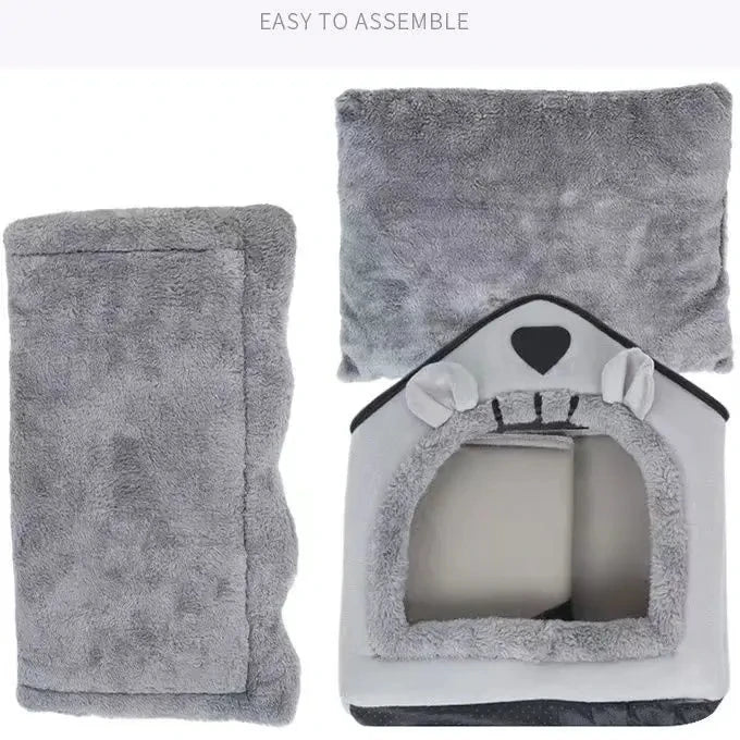 Soft Deep Sleep Pet Bed with Washable Cushion