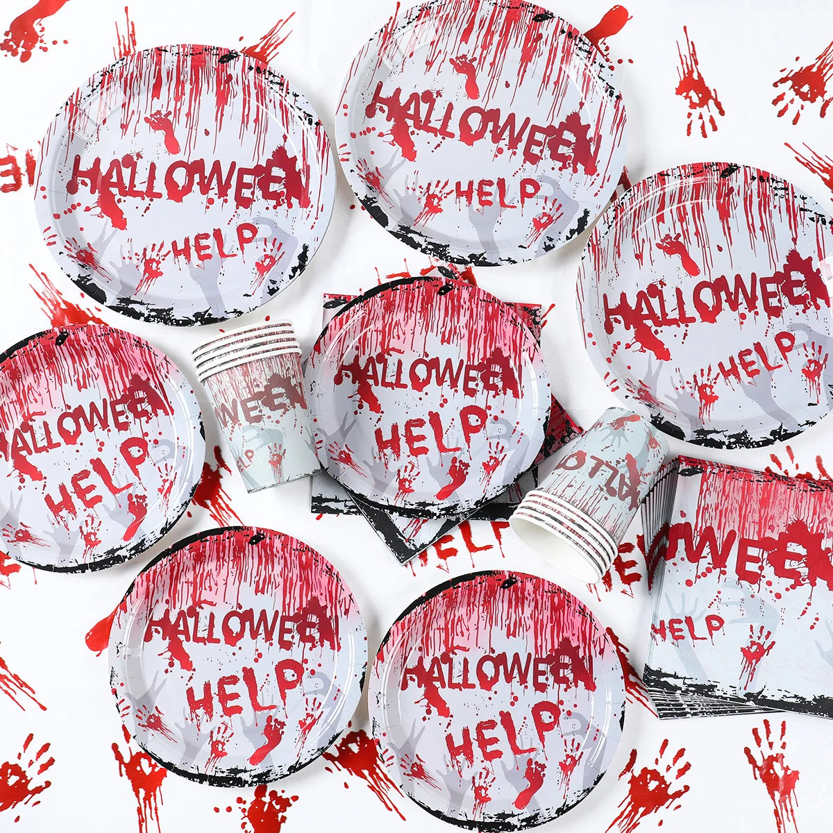 Halloween Blood Hand Party Tableware