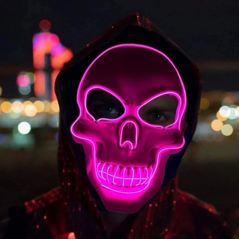 LED Halloween Skull Mask