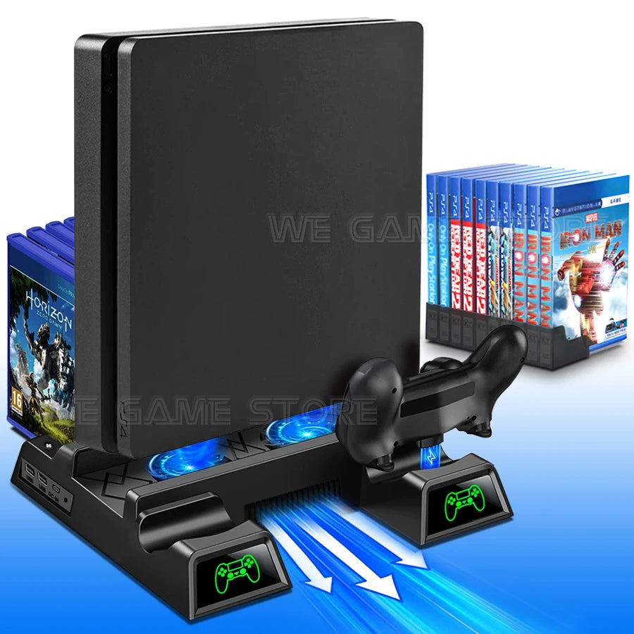 PS4 Cooling Fan Stand & Dual Controller Charger