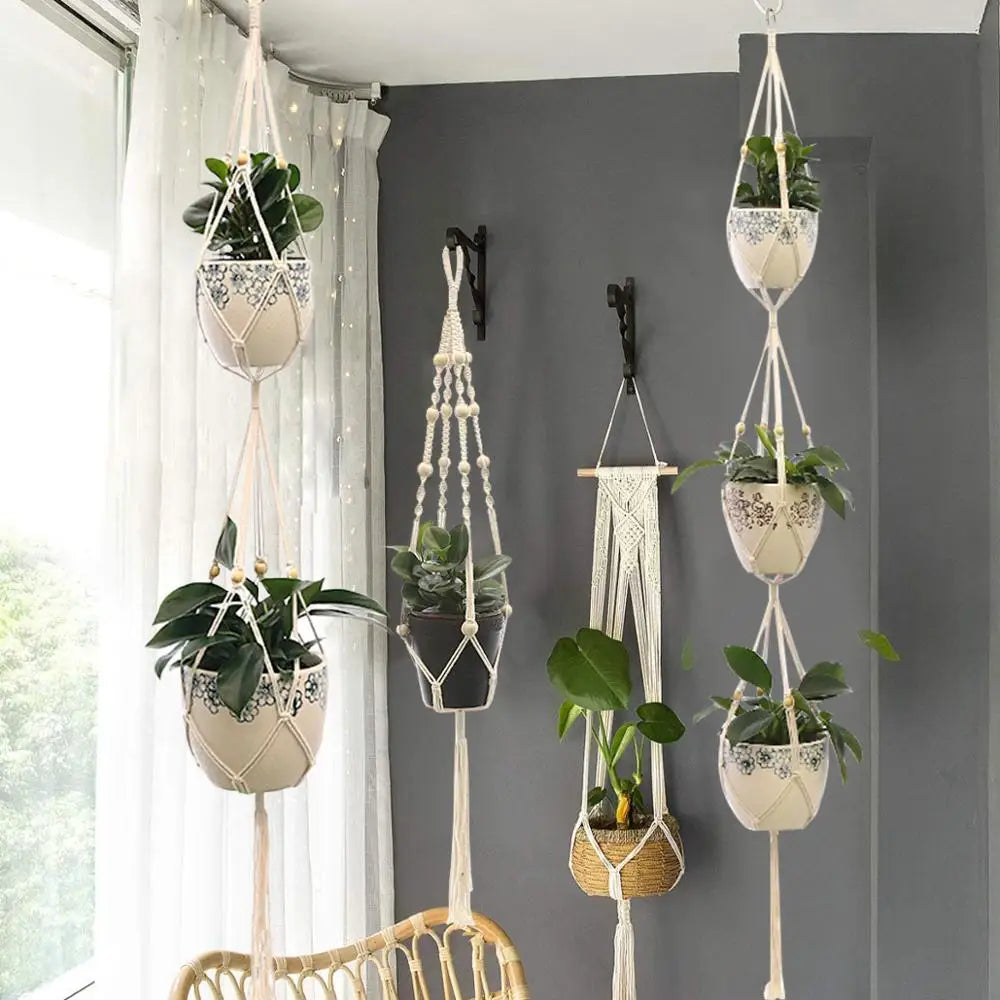 Handmade Macrame Plant Hanger - Stylish Wall Decor