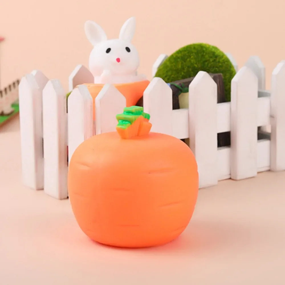 Carrot Rabbit Cup Squishy Toy