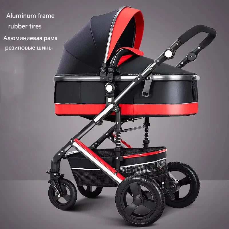 Premium 3-in-1 Baby Stroller - Luxury Kinderwagen with Safety Basket