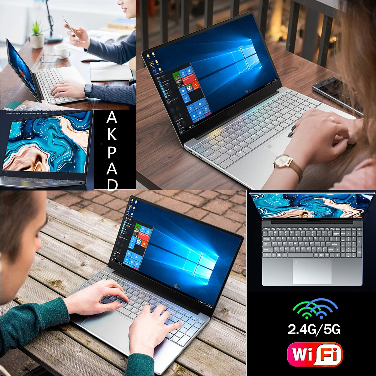 Portable 15.6'' Laptop Windows 11 Pro