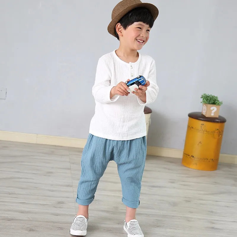 Summer Fashion Kids Linen T-Shirt