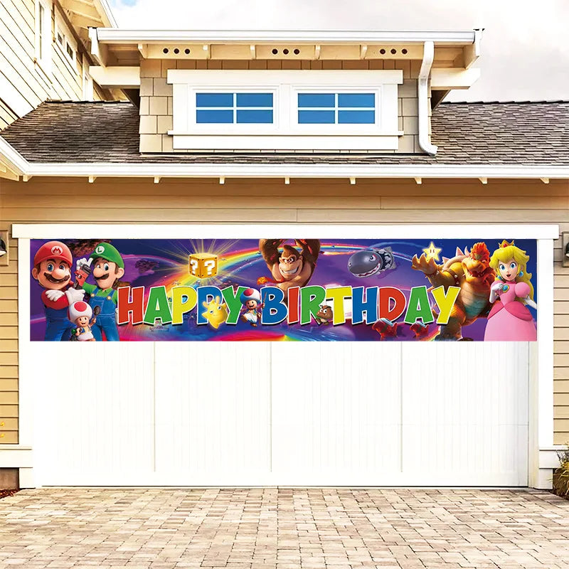 Super Mario Birthday Banner - Fun Party Decor