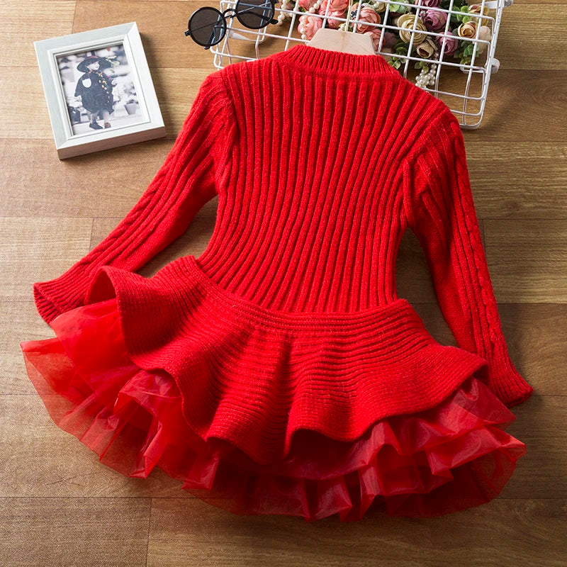 Red Christmas Party Dress for Girls