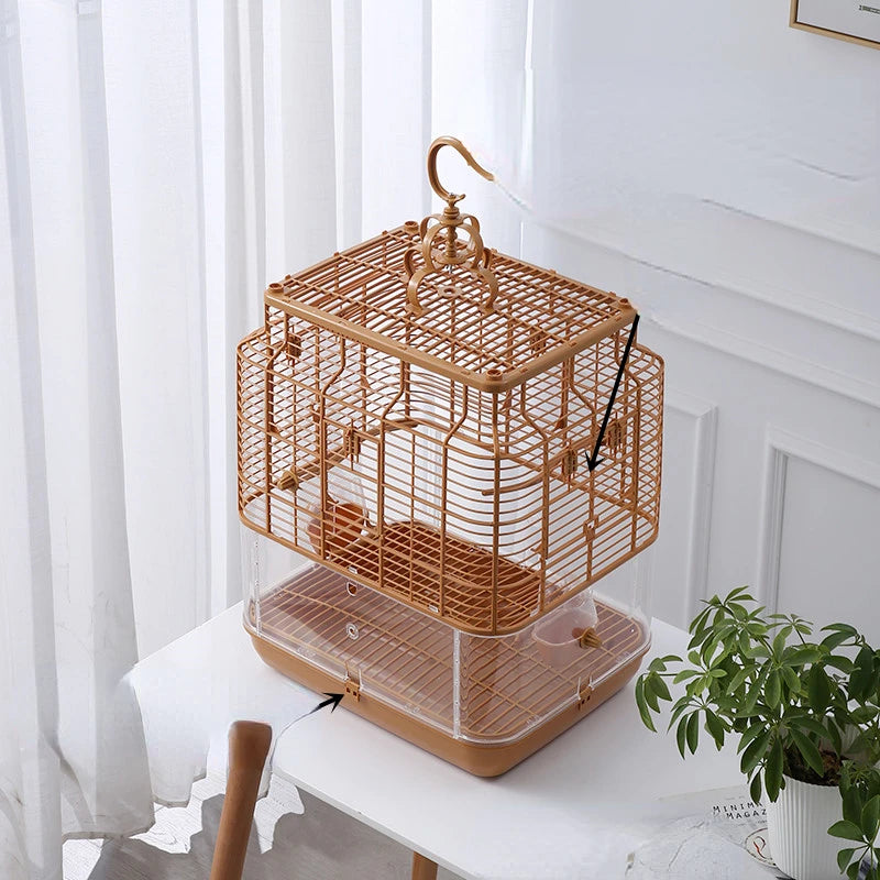 Luxury Feeder Bird Cage - Large Portable Design