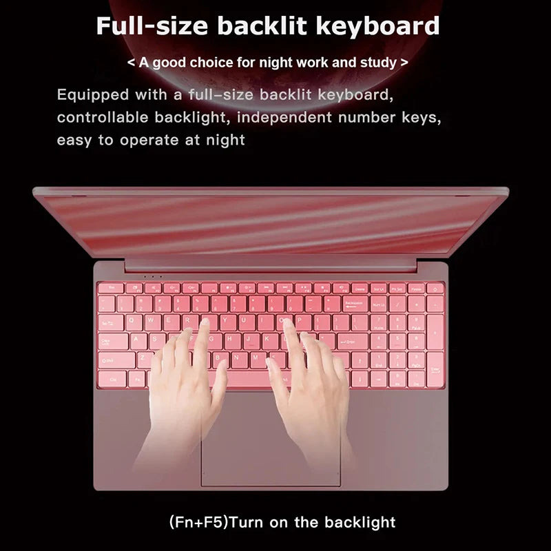 Pink 15.6\" Notebook Windows 10