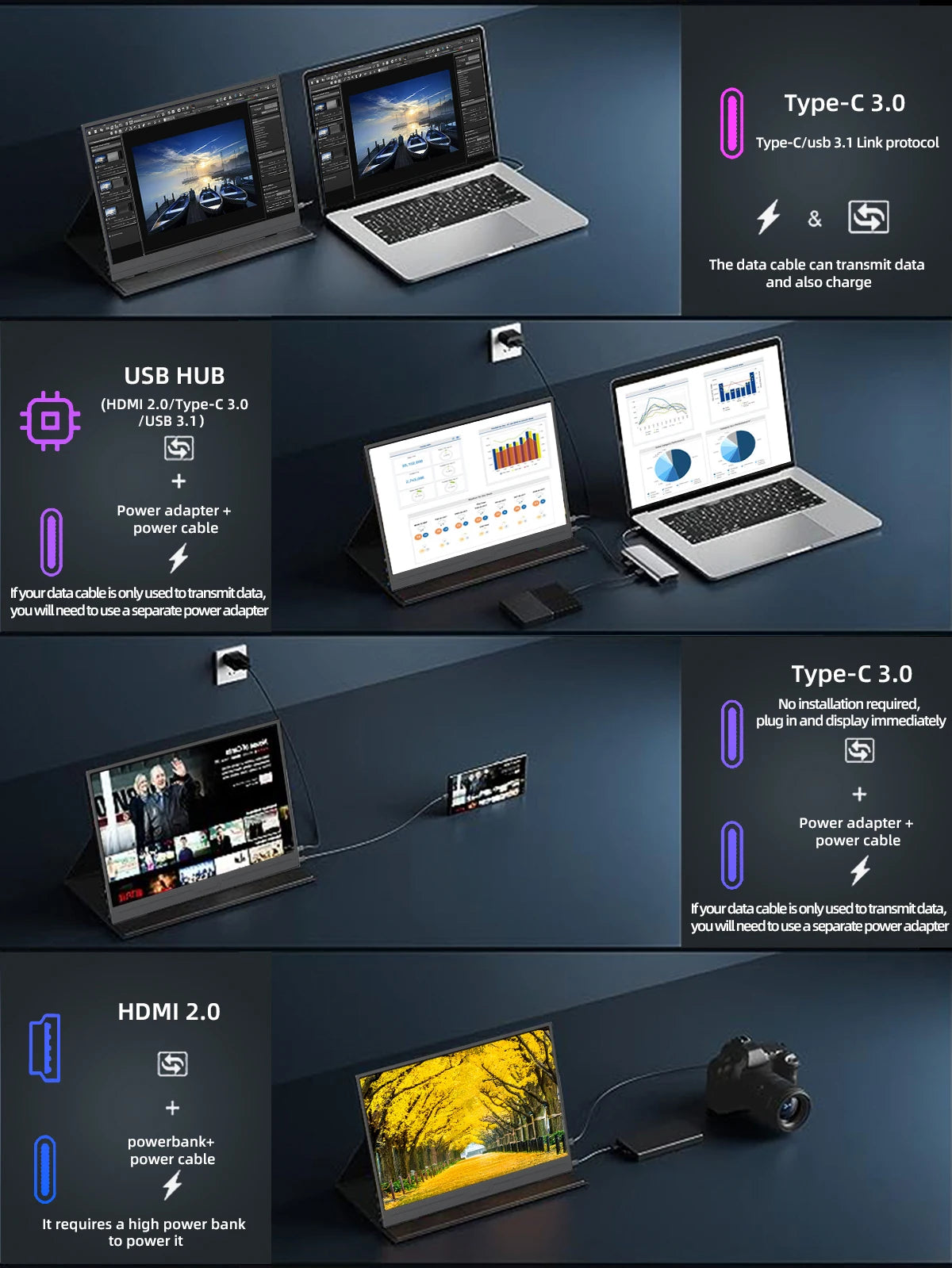 ZSUS 14-inch 2K Portable 60HZ Monitor