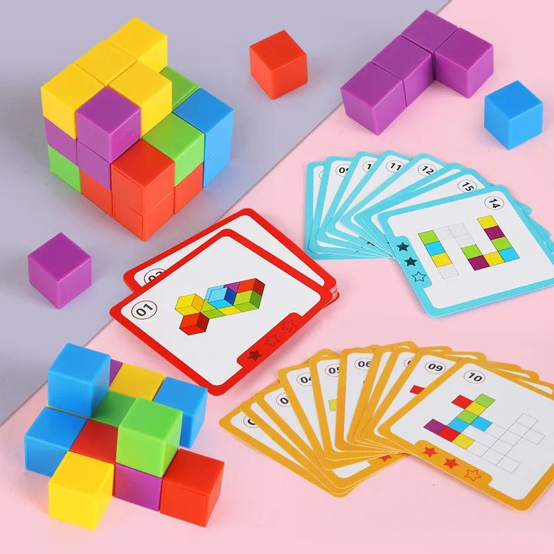 Montessori Rainbow Block Puzzle Toy