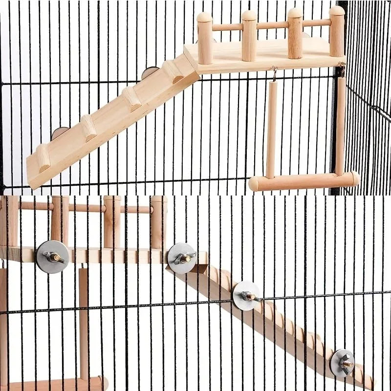 Pet Parrot Cage Toys Set