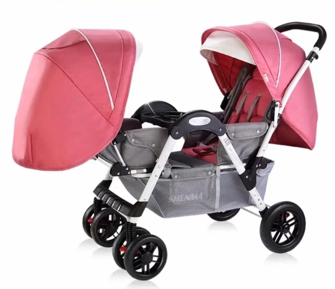 Portable Twin Baby Stroller - Comfort Guaranteed