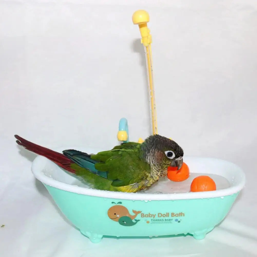 Automatic Parrot Bird Bath Tub with Faucet