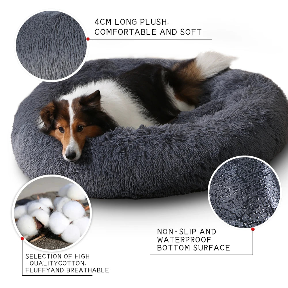 Cozy Donut Pet Bed For Dogs