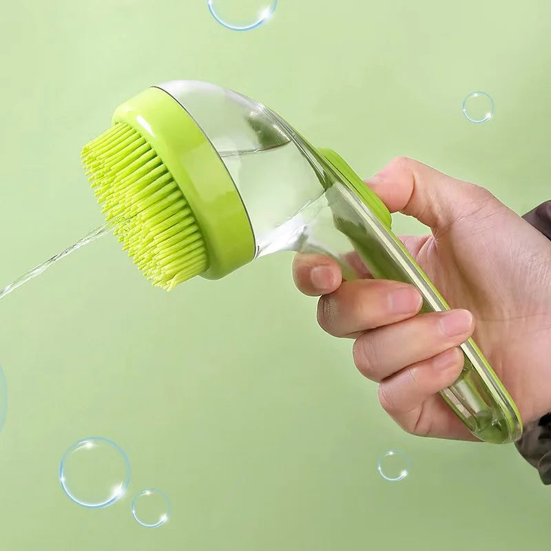 Pet Bath Brush with Shampoo Dispenser