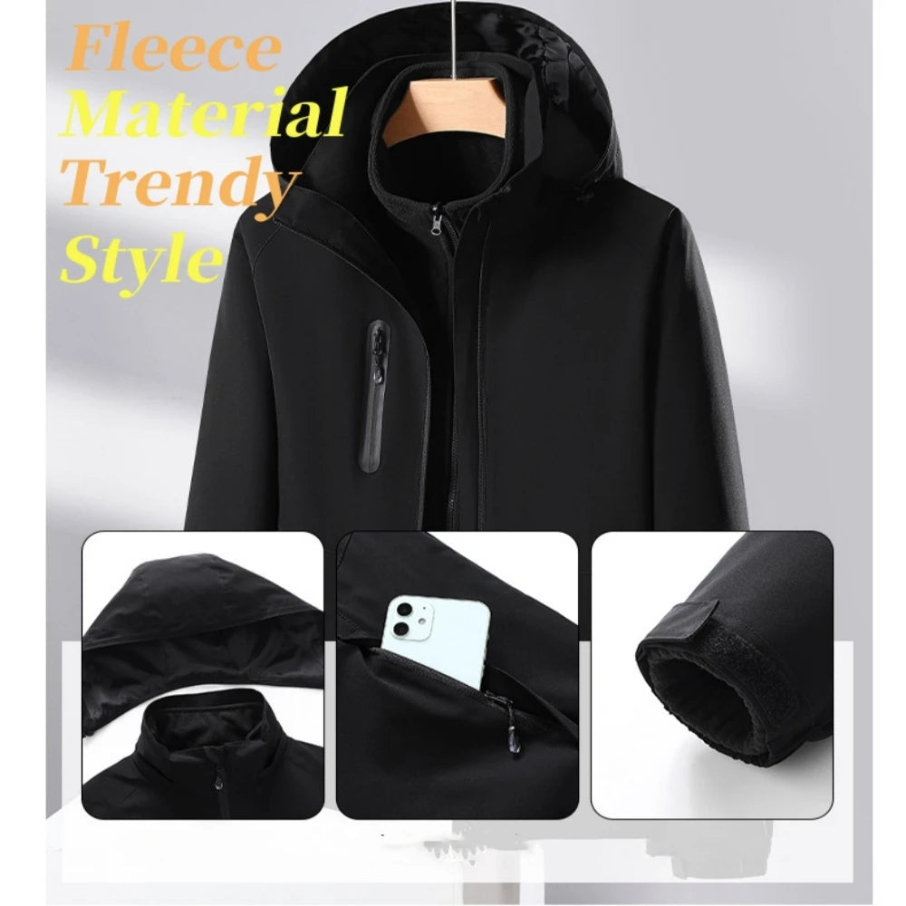 2024 Men's USB Heated Parka Jacket