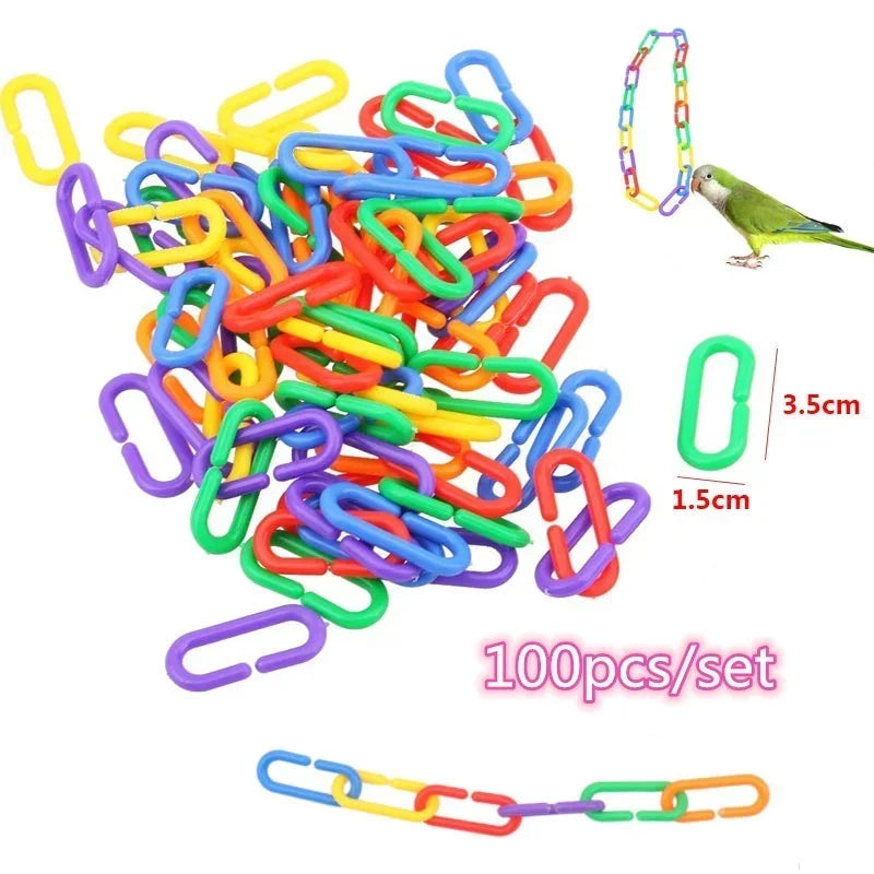 Colorful Parrot Chewing Toy Set