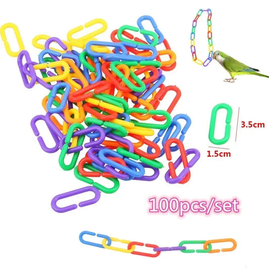 Colorful Parrot Chewing Toy Set