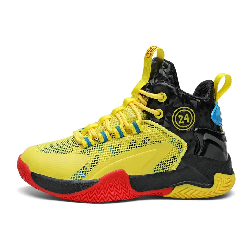 QIFENG Kids Mesh Basketball Sneakers