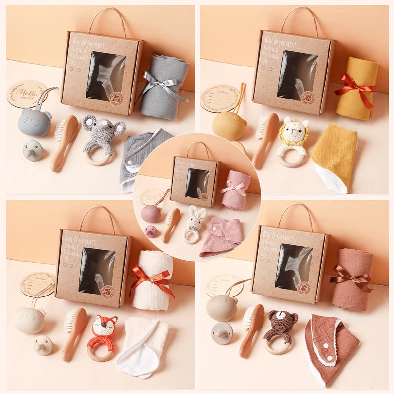 Baby Towel Newborn Bath Toy Gift Set