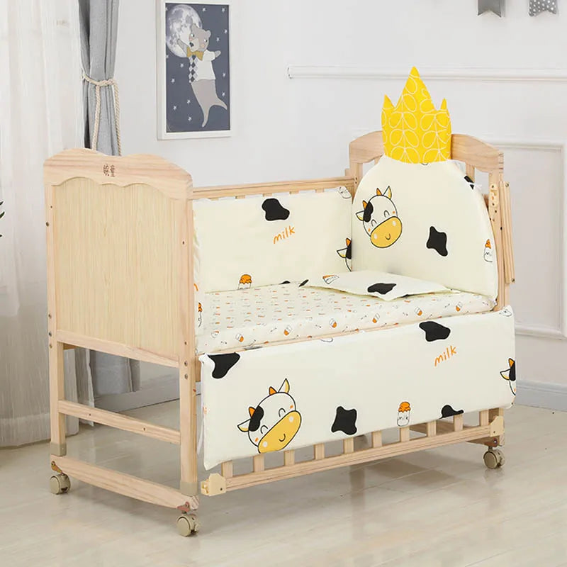 Soft Cotton Baby Crib Bumper Set