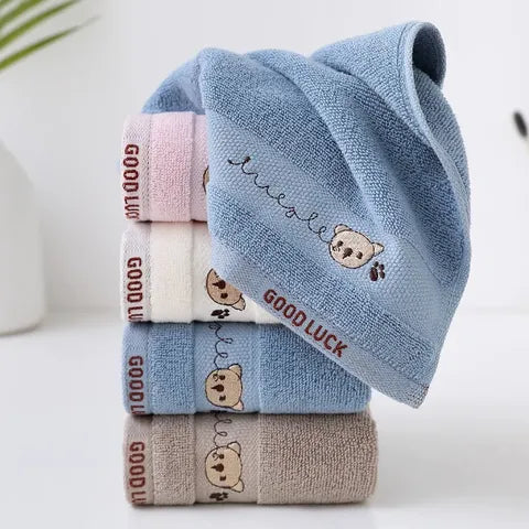 Cute Bear Cartoon Cotton Towel