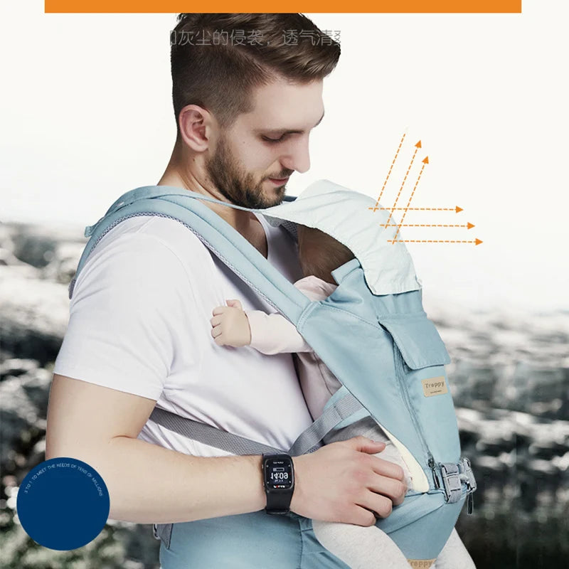 5-in-1 Baby Carrier Backpack - Ergonomic & Certified